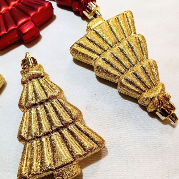 Gold and Red Christmas Tree Ornament Bundle - Picture 7 of 7